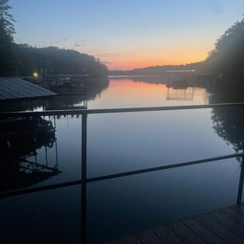 Lake view during sunset