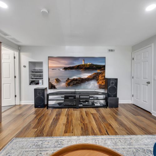 Lower Level - 75 inch smart TV