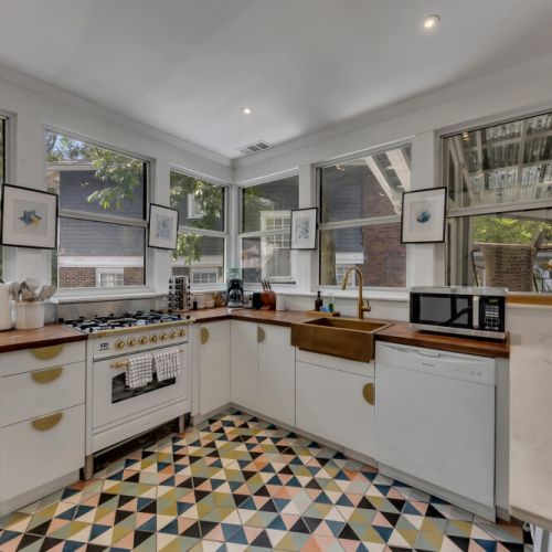 A bright and modern kitchen