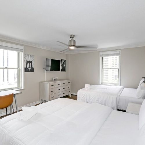 Bedroom with two queen-size beds