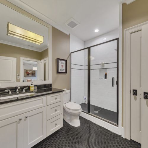 Bathroom 3 - Sleek glass-enclosed shower